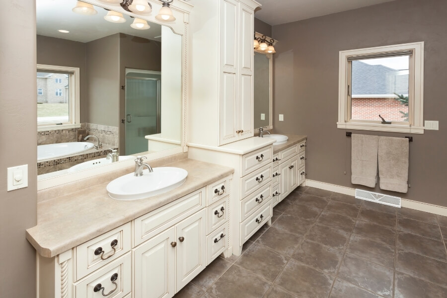 Bathroom With Custom Cabinetry (1)